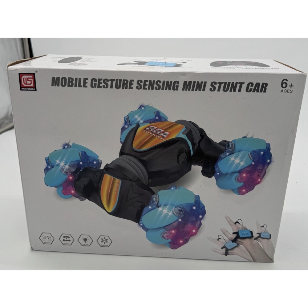 Weishengda RC Gesture Sensing Mini Stunt Car 360 Twist Deform LED Kids Toy OPEN